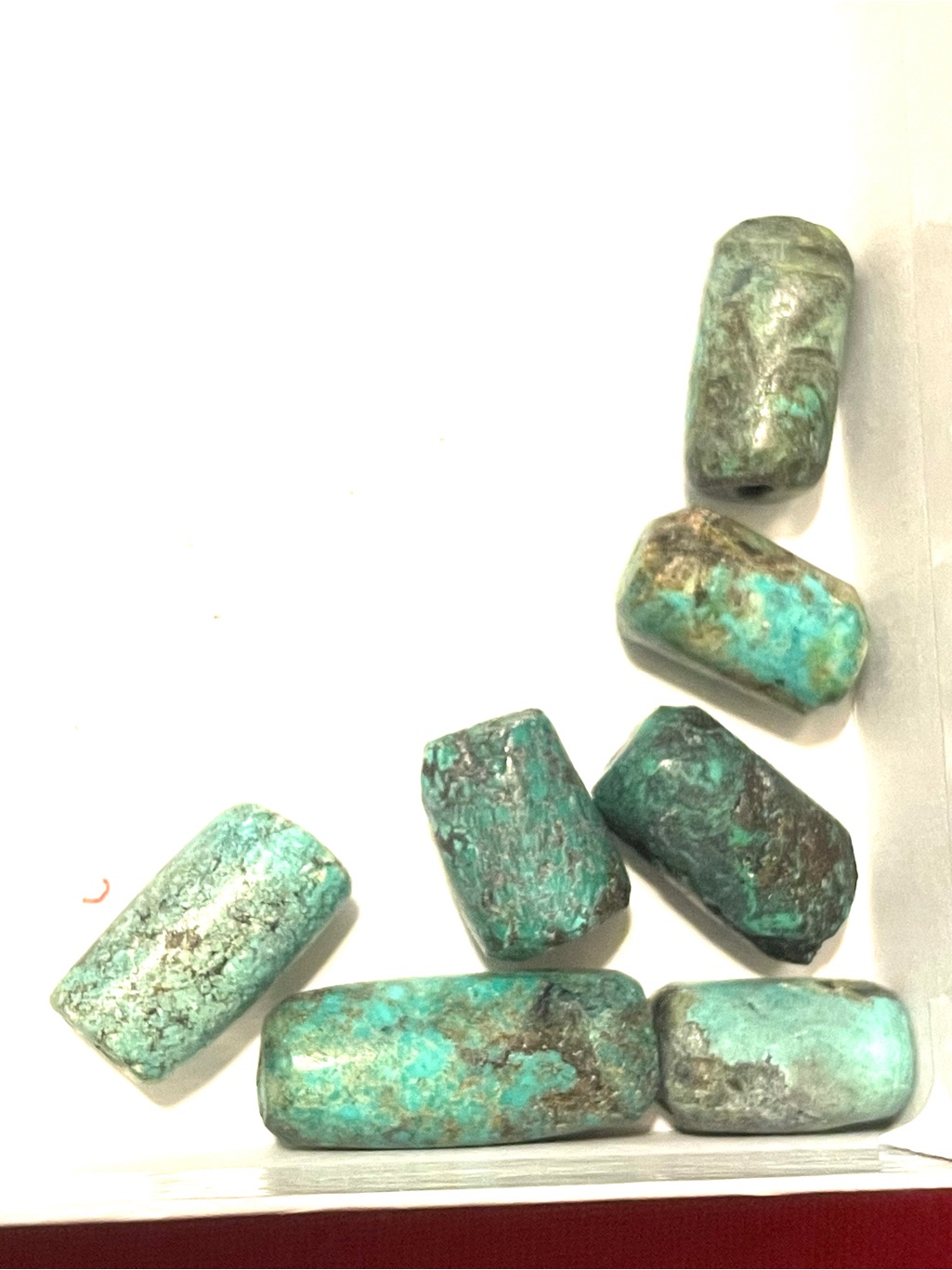 Lot Of 8 Natural Turquoise Beads